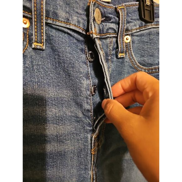 Levi's Wedgie Skinny Jeans Women's‎ size 28 Button Fly Raw Hem High-Rise - Picture 7 of 14